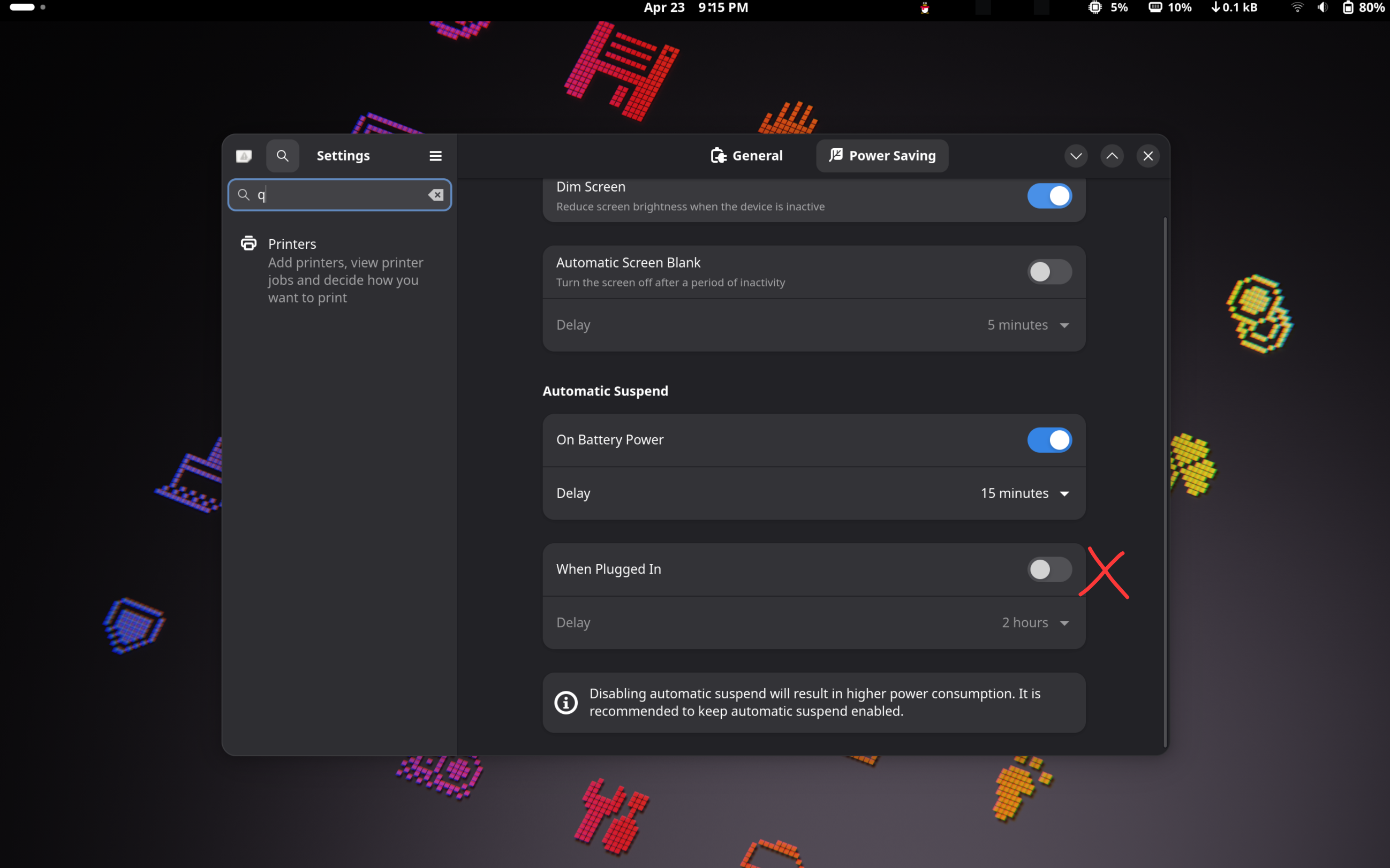 关闭Gnome自动休眠